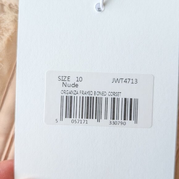 Jaded London Nude First Date Organza Frayed Boned Corset size US 6 NWT - Picture 8 of 9